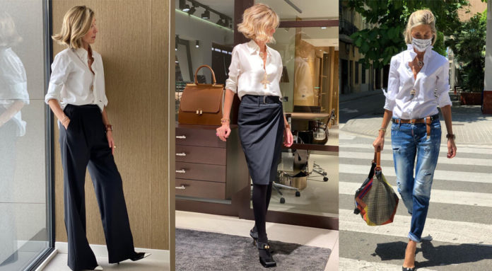 bela košulja modni detalj